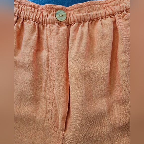 NWOT - Avenue Linen Rayon Blend Orange Capris - Size 18/20 - Picture 3 of 6